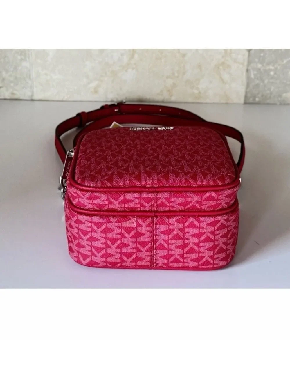 Michael Kors Red Crossbody Bag Silver Hardware